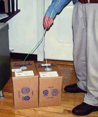 pulling UTP cable from a box